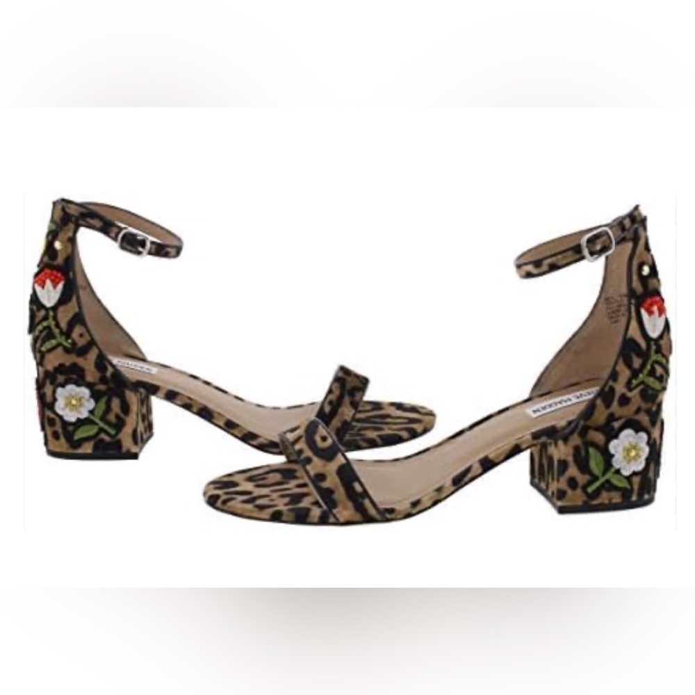 Steve Madden Brown and Black Heels with Ankle Strap